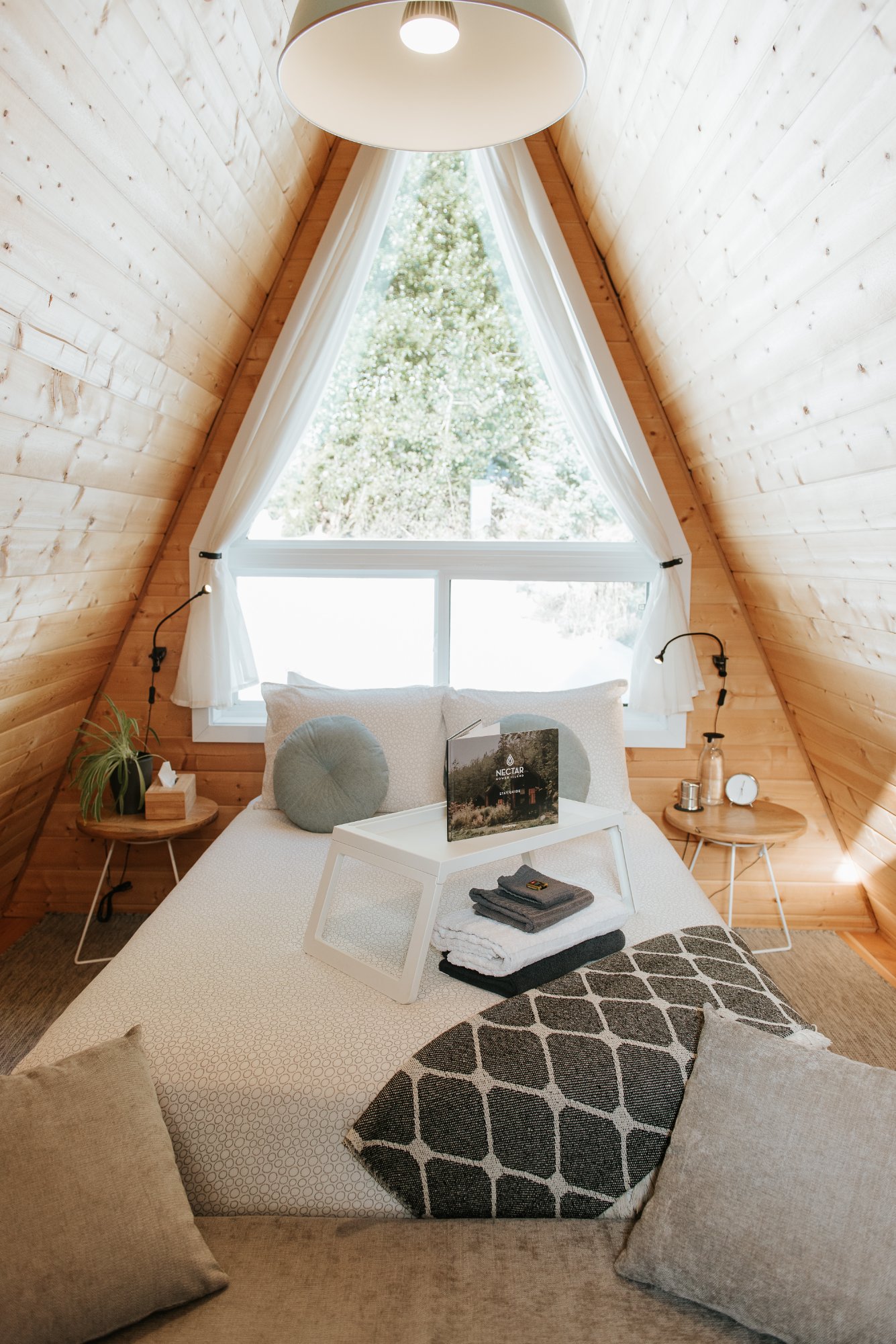 A-Frame interior bedroom