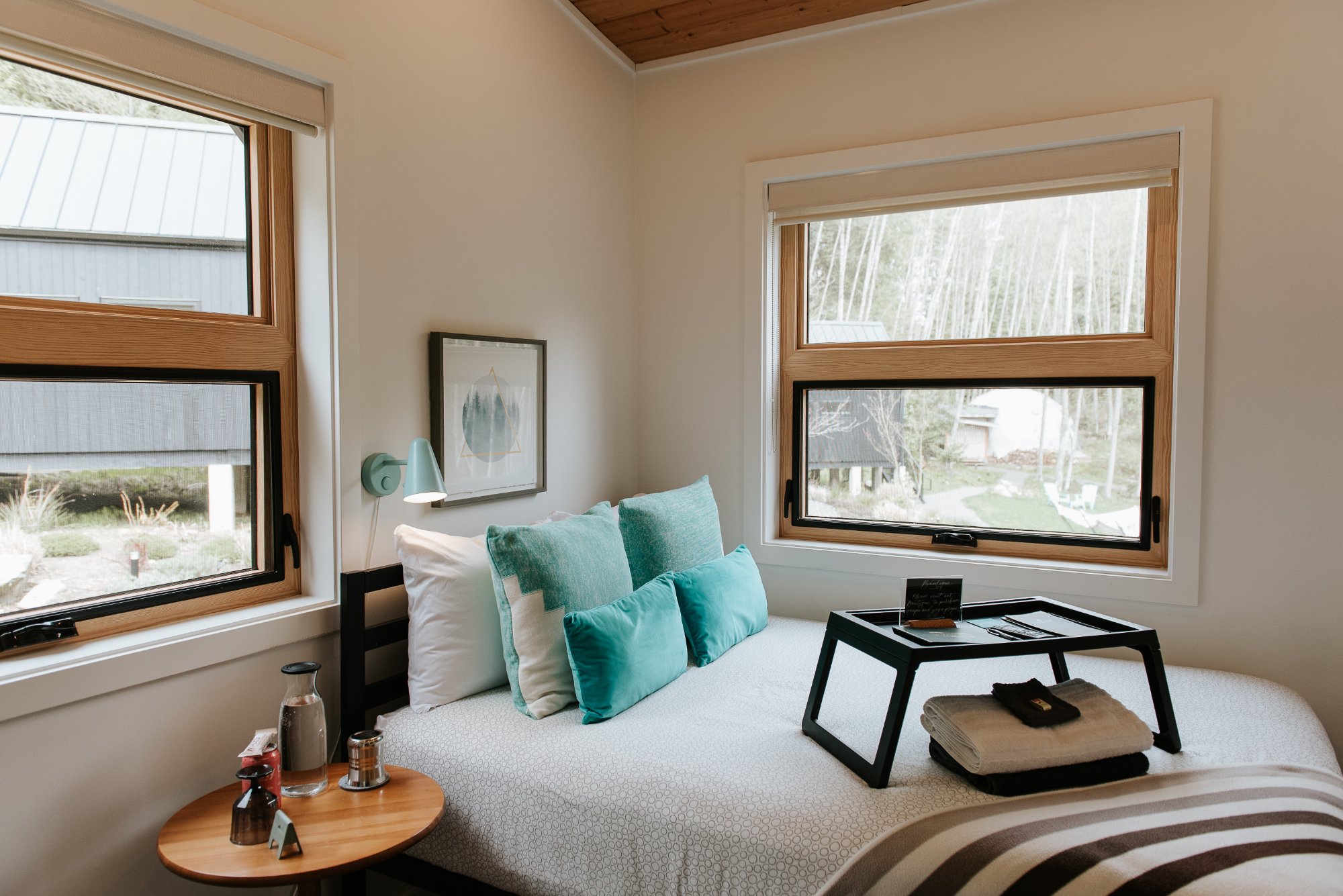 Turquoise Room interior Nectar Yoga Bowen Island